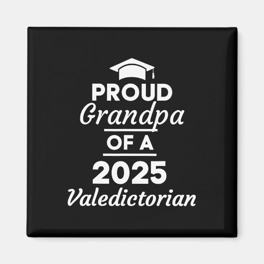 2025 Valedictorianischer Opa 2025 Uni-Abschluß Magnet (Vorne)