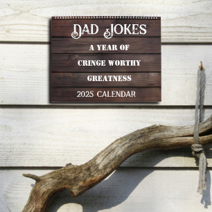 2025 Vater Jokes Calendar-Wood Humour Geschenk für Kalender
