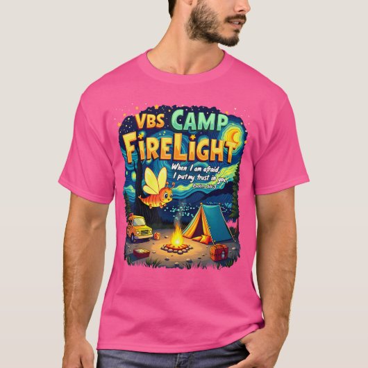 2025 VBS Camp Feuerlight Camp Vacation Bible Schoo T-Shirt (Vorderseite)