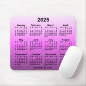 2025 - Verblasster Hot Pink-Kalender von Janz Mousepad (Mit Mouse)