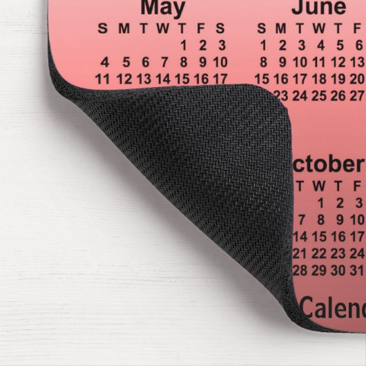 2025 Verblasster roter Kalender von Janz Mouse Pad Mousepad (Ecke)