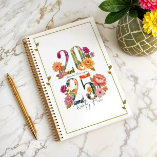 2025 Vibrant Watercolor Botanical Floral Design Planer