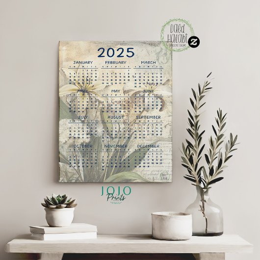 2025 Vintage Florales Junk Journal Poster