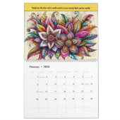 2025 Vivid Colorful Blume Kalender (Feb 2026)