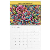 2025 Vivid Colorful Blume Kalender (Mär 2027)