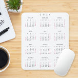 2025 Volljähriger Kalender Elegant Zuhause Office Mousepad<br><div class="desc">Maßgeschneiderte,  elegante Skripttypografie,  schlicht Schwarz-Weiß,  Jahreskalender 2025,  Staub- und Farbschutzmousepad mit rutschsicherem Rücken,  für Zuhause und Büro. Es ist ein großartiges Geschenk für Freunde,  Familie,  Kollegen,  Mitarbeiter,  für Ferien,  Weihnachten,  neue Jahre.</div>