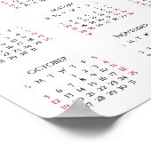 2025 Volljähriges Zuhause Office Jährlicher Wallen Poster (Ecke)