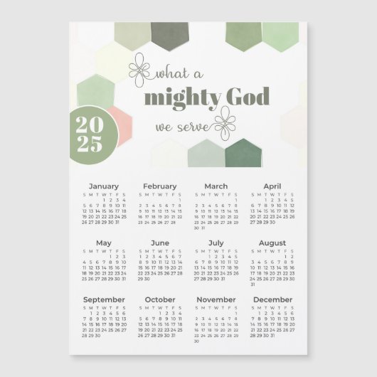 2025 Was für ein mächtiger geometrischer Magnetkal Magnetkarte (Vorderseite)