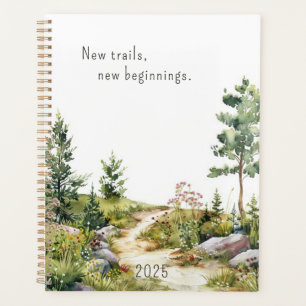 2025 Watercolor Mountain Trail Spiralplaner Planer