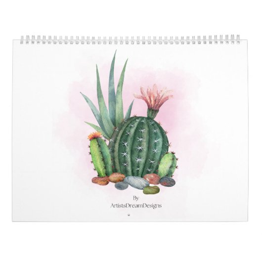 2025 Watercolor Wüstenkalender Kalender (Rückseite)