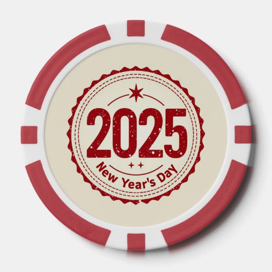 2025 Weihnachtsfeiertag Pokerchips (Vorderseite)