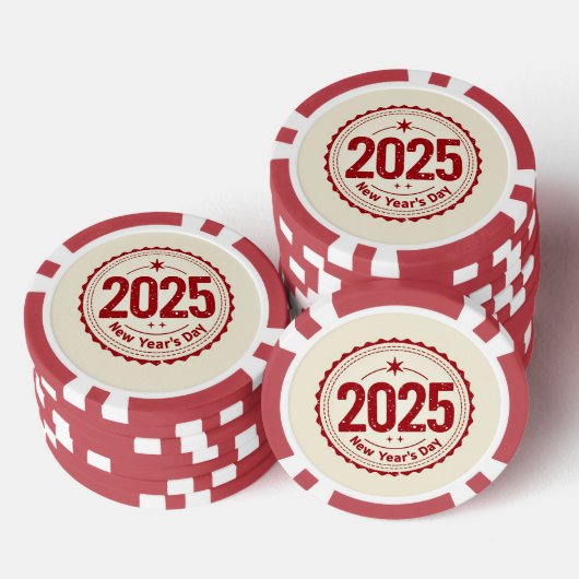 2025 Weihnachtsfeiertag Pokerchips (Stapel)