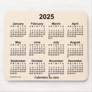 2025 Weißer Kalender der Antike von Janz Mouse Pad Mousepad