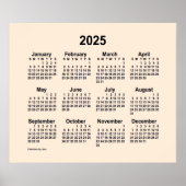 2025 Weißer Kalender der Antike von Janz Print Poster (Vorne)