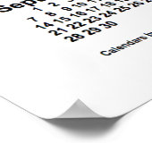 2025 Weißer Kalender von Janz Print Poster (Ecke)