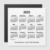 2025 Weißkalender von Janz 5x5 Magnet (Vorne/Hinten)