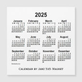 2025 Weißkalender von Janz 5x5 Magnet (Vorderseite)