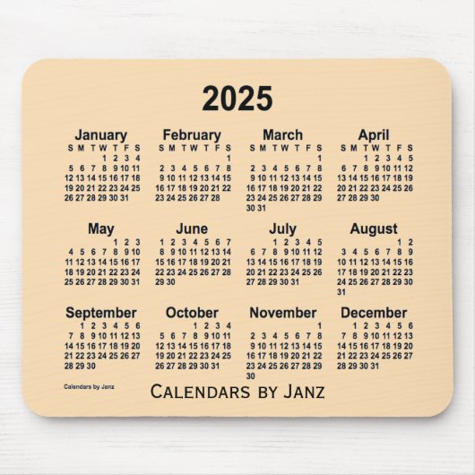 2025 Wheat Calendar von Janz Mouse Pad Mousepad (Vorne)
