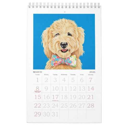 2025 Whimsical Dog Calendar - Klein Kalender (Mär 2026)