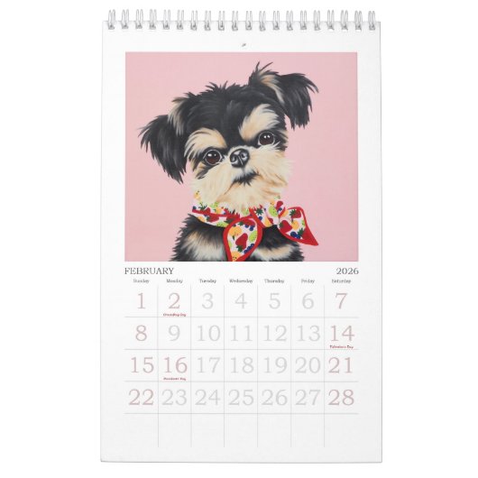 2025 Whimsical Dog Calendar - Klein Kalender (Feb 2026)