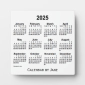 2025 White Desk Calendar by Janz Fotoplatte (Vorderseite)