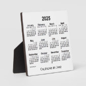 2025 White Desk Calendar by Janz Fotoplatte (Vorderseite)