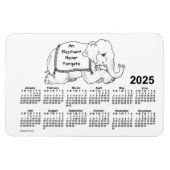 2025 White Elephant Calendar von Janz 4x6 Magnet (Horizontal)