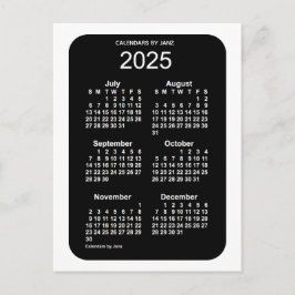 2025 White Neon 6 Month Mini Kalender von Janz Postkarte