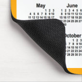 2025 White on Orange Calendar by Janz Two Tone Mousepad (Ecke)