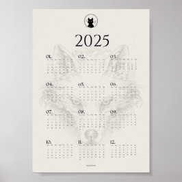 2025 Wolf Sketch Calendar Poster | "Dies Irae"