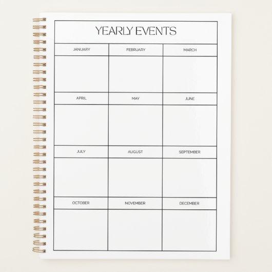 2025 Yearly Planner | Minimalist Wall Calendar Planer (Vorderseite)