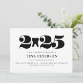 2025 Zahnärztliche Abschluss Einladung (Stehend Vorderseite)