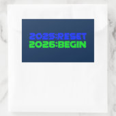 2025:ZURÜCKSETZEN/2026:BEGINN Aufkleber (Tasche)