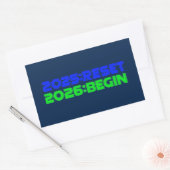 2025:ZURÜCKSETZEN/2026:BEGINN Aufkleber (Umschlag)