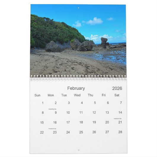 2026 12-monatiger Okinawan-Ozeankalender Kalender (Feb 2026)