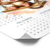 2026 1-Seiten-Kalender Süffiger Affe auf der Schau Poster (Ecke)