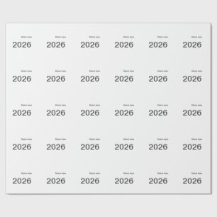 2026 2027 2028 Name Titel hier Jahr fett Buchstabe Geschenkpapier