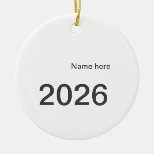2026 2027 2028 Name Titel hier Jahr fett Buchstabe Keramik Ornament