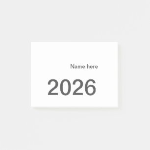 2026 2027 2028 Name Titel hier Jahr fett Buchstabe Post-it Klebezettel