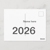 2026 2027 2028 name title here year bold letter postkarte (Rückseite)