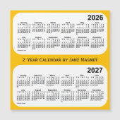 2026-2027 Gold 2 Year Calendar by Janz Magnetkarte (Vorderseite)