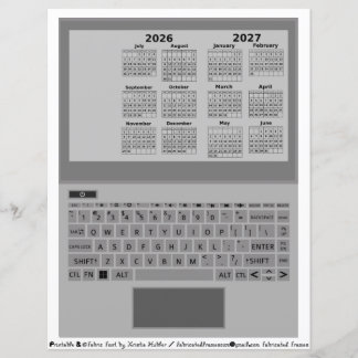 2026=2027 Kalender Schuljahr Laptop-Tastatur