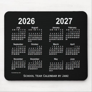 2026-2027 Neon White School Calendar von Janz Mousepad