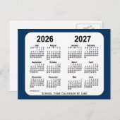 2026-2027 Police Box Blue School Calendar by Janz Postkarte (Vorne/Hinten)