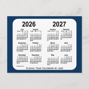 2026-2027 Police Box Blue School Calendar by Janz Postkarte