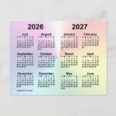 2026-2027 Rainbow Cloud School Calendar by Janz Postkarte (Vorderseite)