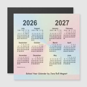 2026-2027 Rainbow School Year Calendar by Janz Magnetkarte