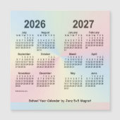 2026-2027 Rainbow School Year Calendar by Janz Magnetkarte (Vorderseite)