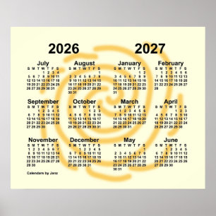 2026-2027 Sonnige Tage Schuljahreskalender von Jan Poster