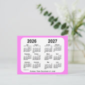2026-2027 Violet Mini School Calendar by Janz Postkarte (Stehend Vorderseite)